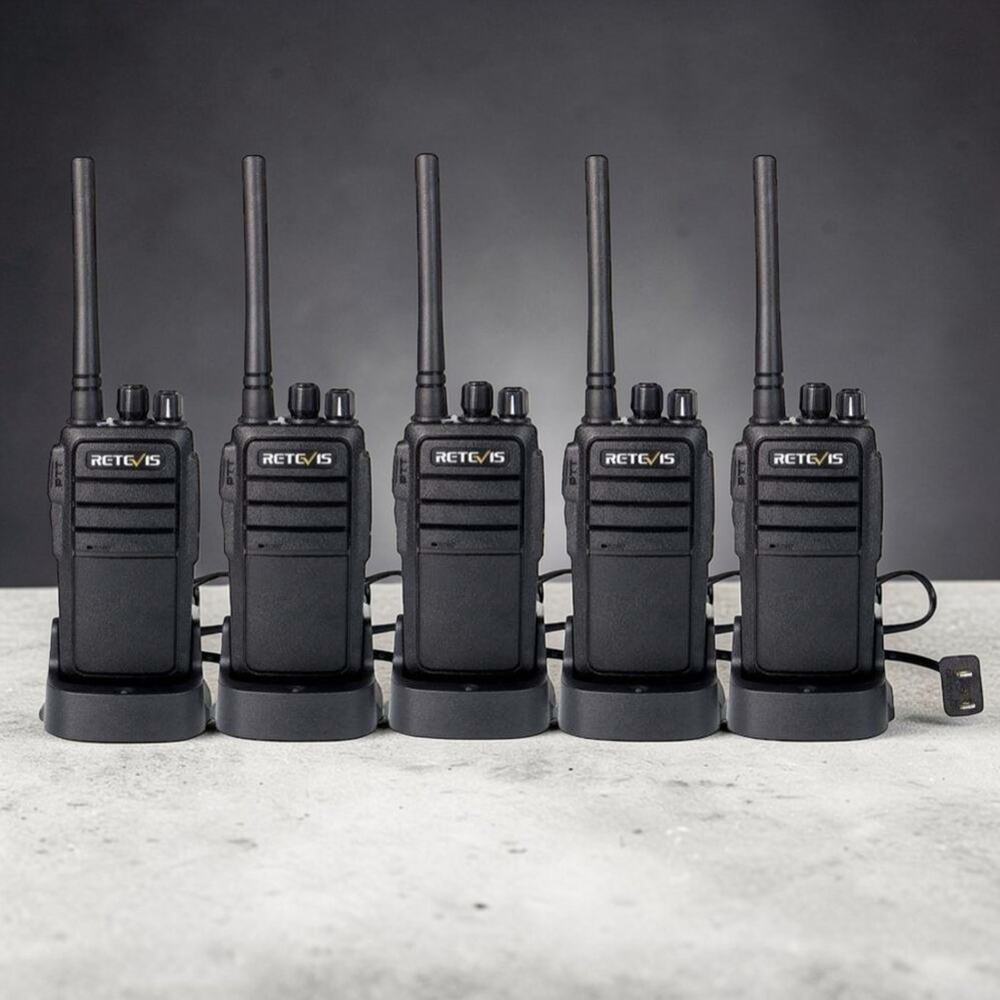 Retevis RT21 Two Way Radios Walkie Talkies 16CH Rechargeable Lot of 5 w/ Charger